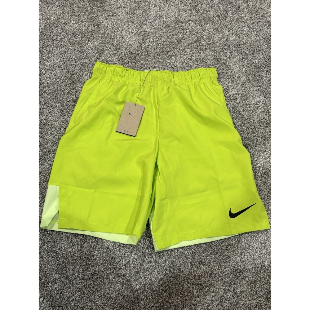 Nike Mens Dri-FIT Training Shorts Volt Neon Yellow‎ DM6617-321 Size Small NWT
